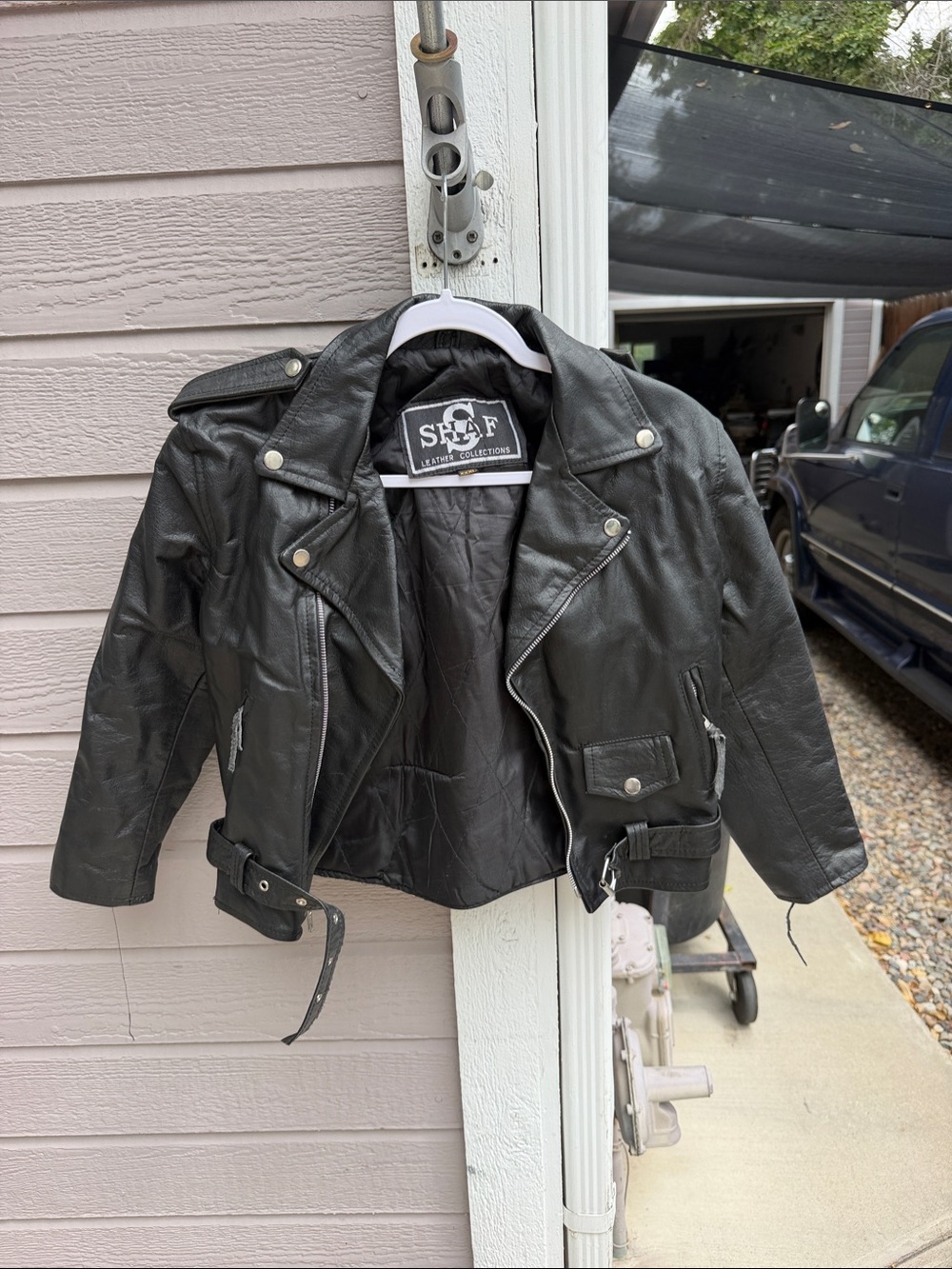 SHAF Black Leather Jacket KIDS